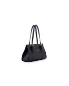 Bandolera Barletta de piel negra - 30x9x19 cm