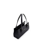 Bandolera Barletta de piel negra - 30x9x19 cm