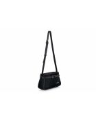 Bandolera Atri de gamuza negra - 25x6,5x14 cm