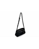 Bandolera Atri de gamuza negra - 25x6,5x14 cm