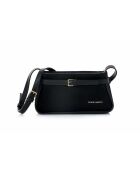Bandolera Atri de gamuza negra - 25x6,5x14 cm
