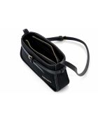 Bandolera Atri de gamuza negra - 25x6,5x14 cm