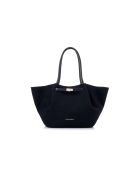 Bolso de piel Prato de gamuza negra - 52x13x27 cm