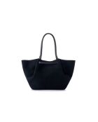 Bolso de piel Prato de gamuza negra - 52x13x27 cm