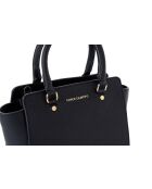 Mini-sac en cuir Andria noir - 28x11x18 cm