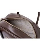 Sac à main en cuir Asti marron - 27x8x15 cm