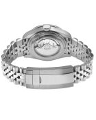 Reloj automático Abisso de acero inoxidable con movimiento Miyota 9075 GMT negro/plateado