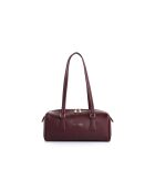 Sac bandoulière en cuir Treviso bourgogne - 30x13x13 cm
