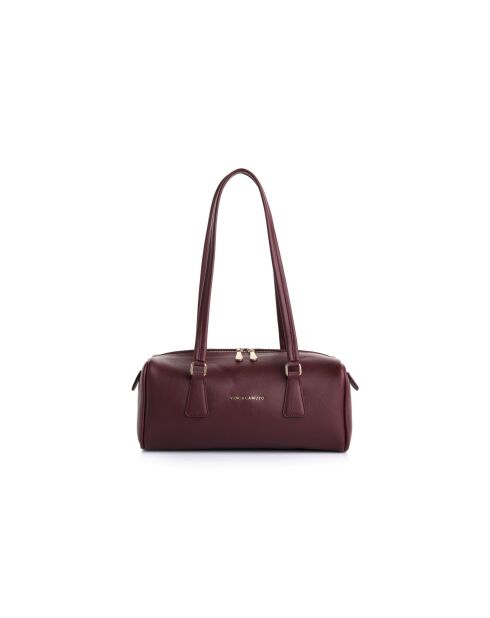 Sac bandoulière en cuir Treviso bourgogne - 30x13x13 cm