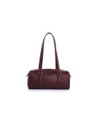 Sac bandoulière en cuir Treviso bourgogne - 30x13x13 cm
