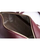 Sac bandoulière en cuir Treviso bourgogne - 30x13x13 cm