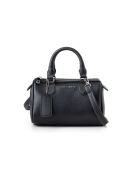 Bolso de mano Rimini de piel negra - 21x13x13 cm