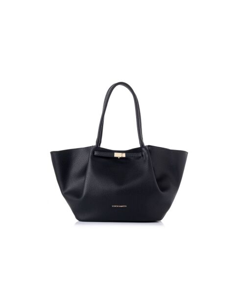 Tote bag en cuir Prato noir - 52x13x27 cm