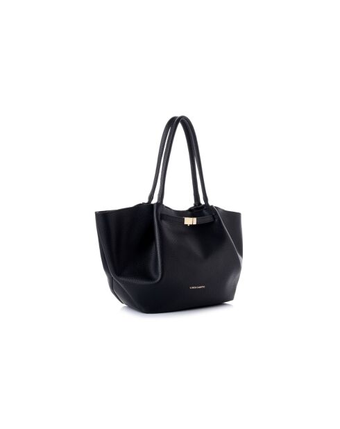 Tote bag en cuir Prato noir - 52x13x27 cm