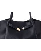 Bolso Prato de piel negra - 52x13x27 cm