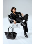 Bolso Prato de piel negra - 52x13x27 cm