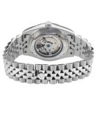 Reloj automático Impero de acero inoxidable Miyota 8215, movimiento negro/plateado