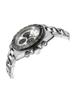 Reloj automático Rallye de acero inoxidable con movimiento VK 63 Quartz chrono negro/blanco/plateado