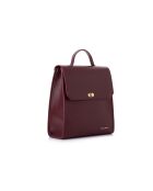 Sac à dos en cuir Gela bourgogne - 29x11x32 cm