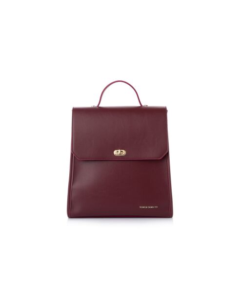Sac à dos en cuir Gela bourgogne - 29x11x32 cm