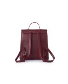 Sac à dos en cuir Gela bourgogne - 29x11x32 cm