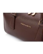 Sac bandoulière en cuir Treviso marron - 30x13x13 cm
