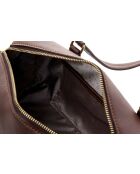 Sac bandoulière en cuir Treviso marron - 30x13x13 cm
