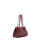 Burgundy Barletta leren schoudertas - 30x9x19 cm