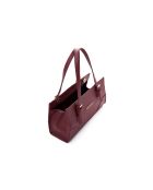Burgundy Barletta leren schoudertas - 30x9x19 cm