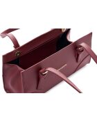 Burgundy Barletta leren schoudertas - 30x9x19 cm