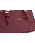 Burgundy Barletta leren schoudertas - 30x9x19 cm