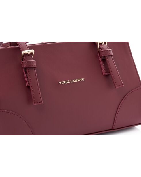 Burgundy Barletta leren schoudertas - 30x9x19 cm