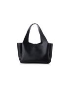 Bolso L'Aquila de piel negra - 33x15x22 cm