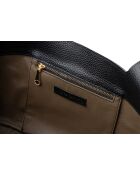 Bolso L'Aquila de piel negra - 33x15x22 cm