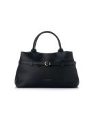 Bolso Vittoria de piel negra - 40x17x26 cm