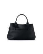 Bolso Vittoria de piel negra - 40x17x26 cm