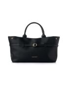 Bolso Vittoria de piel negra - 40x17x26 cm