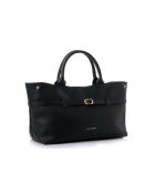 Bolso Vittoria de piel negra - 40x17x26 cm