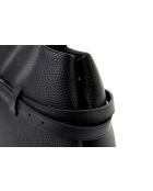 Bolso Vittoria de piel negra - 40x17x26 cm