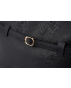 Bolso Vittoria de piel negra - 40x17x26 cm