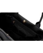Bolso Vittoria de piel negra - 40x17x26 cm