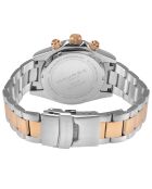 Reloj automático Rallye de acero inoxidable, movimiento VK 63, cronómetro de cuarzo blanco/plata/oro rosa