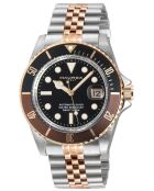 Reloj automático Eterno de acero inoxidable, movimiento automático NH 35 de Japón, negro, plata y oro rosa