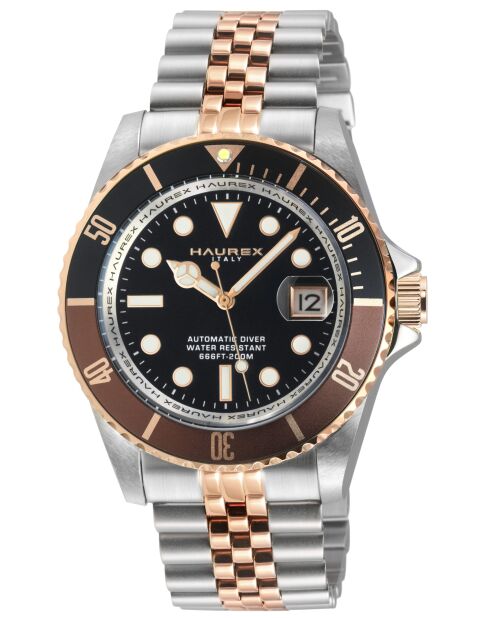 Reloj automático Eterno de acero inoxidable, movimiento automático NH 35 de Japón, negro, plata y oro rosa