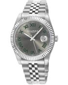 Reloj automático Impero de acero inoxidable Miyota 8215, movimiento gris/plateado