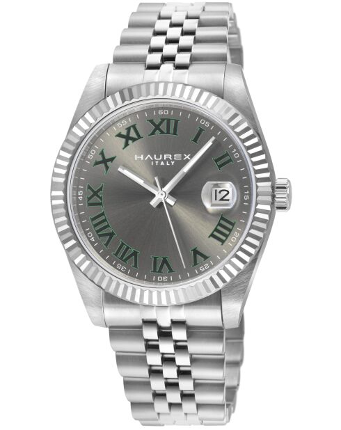 Reloj automático Impero de acero inoxidable Miyota 8215, movimiento gris/plateado