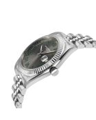 Reloj automático Impero de acero inoxidable Miyota 8215, movimiento gris/plateado