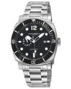 Reloj automático Fortezza Miyota MD309G de acero inoxidable con movimiento negro/plateado