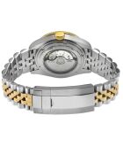Reloj automático Abisso de acero inoxidable Miyota 9075 GMT con movimiento azul/plata/dorado