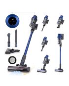 Aspirateur balai haute performance modele F30 noir/bleu - 110x25 cm